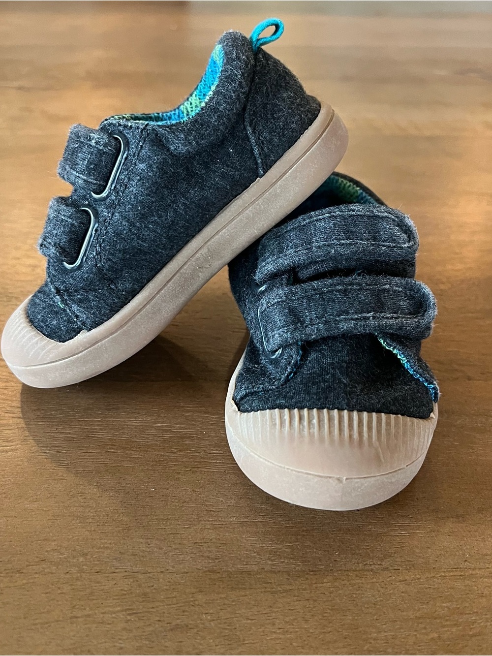 ⚡️3/$20 Charcoal Sneakers with Tan Soles - baby/toddler size 5